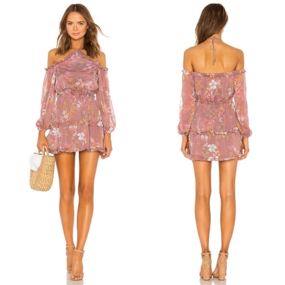 Tularosa Donna Halter Pink Floral Dress